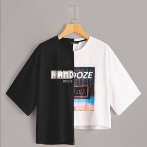 Colorblock Namdoze Graphic Step-Hem Tee